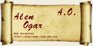Alen Ogar vizit kartica
